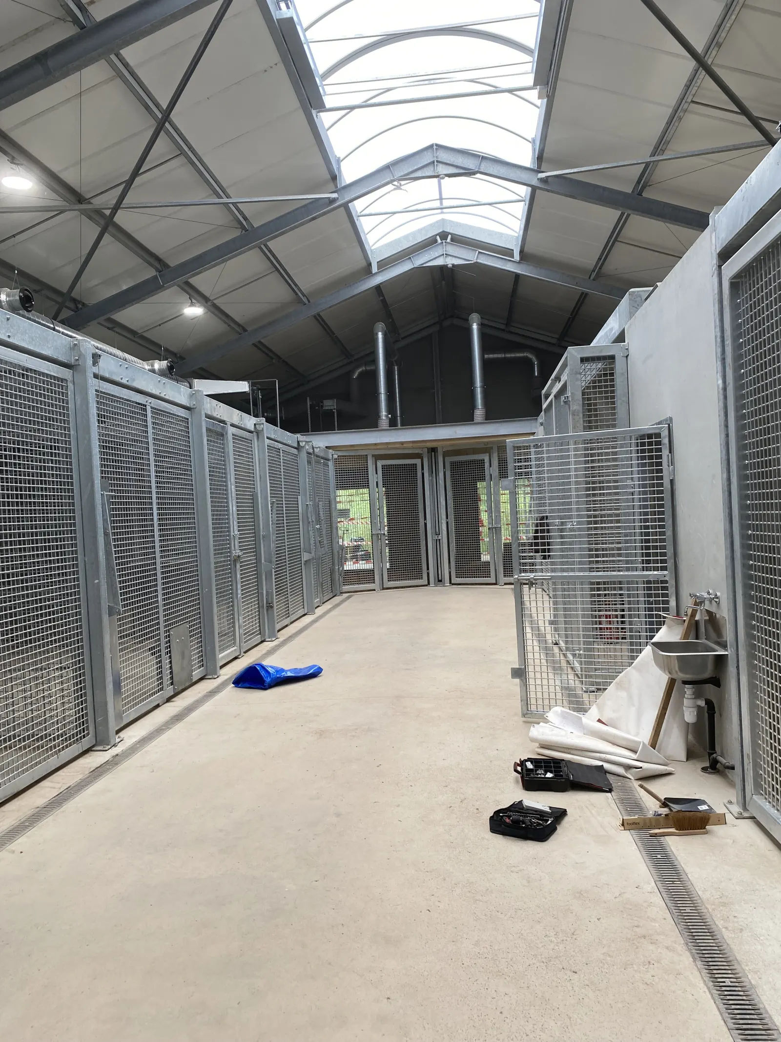 Structure métallique pour enclos de lions réalisée par Design Ferronnerie