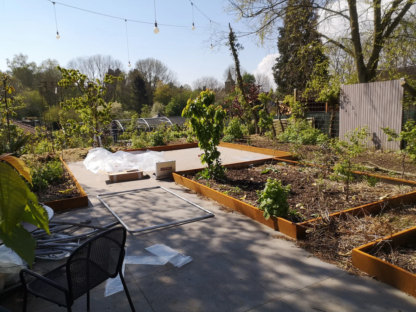 Bordures et bacs en acier corten pour potager sur mesure